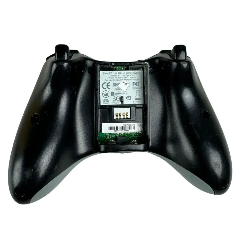 Microsoft Xbox 360 Wireless Controller Black Model 1403 No Battery Cover